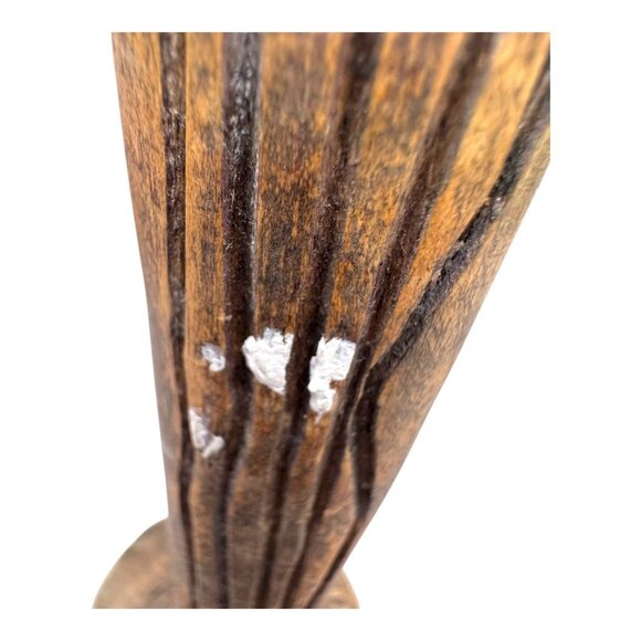 Hand Carved Wooden Akuaba Ashanti Fertility Doll Ghana Vintage Tribal Art 18" - Picture 3 of 11